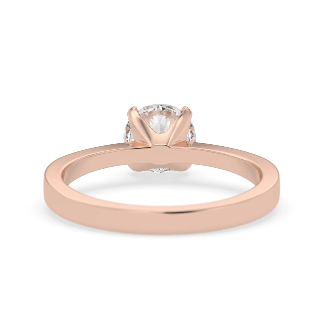OctaPearl 1 ct Round Cut Lab Grown Diamond Solitaire Engagement Ring