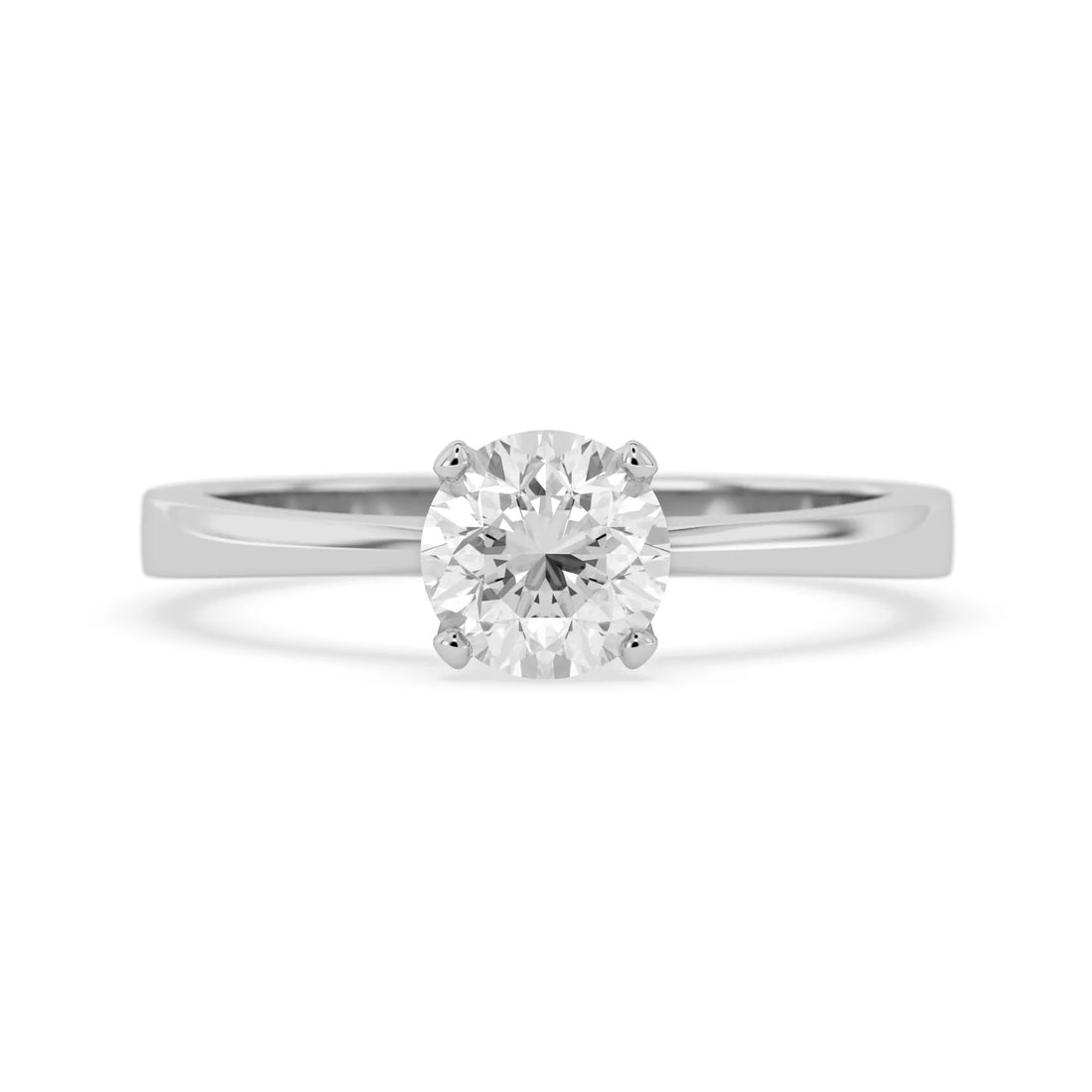 OctaPearl 1 ct Round Cut Lab Grown Diamond Solitaire Engagement Ring