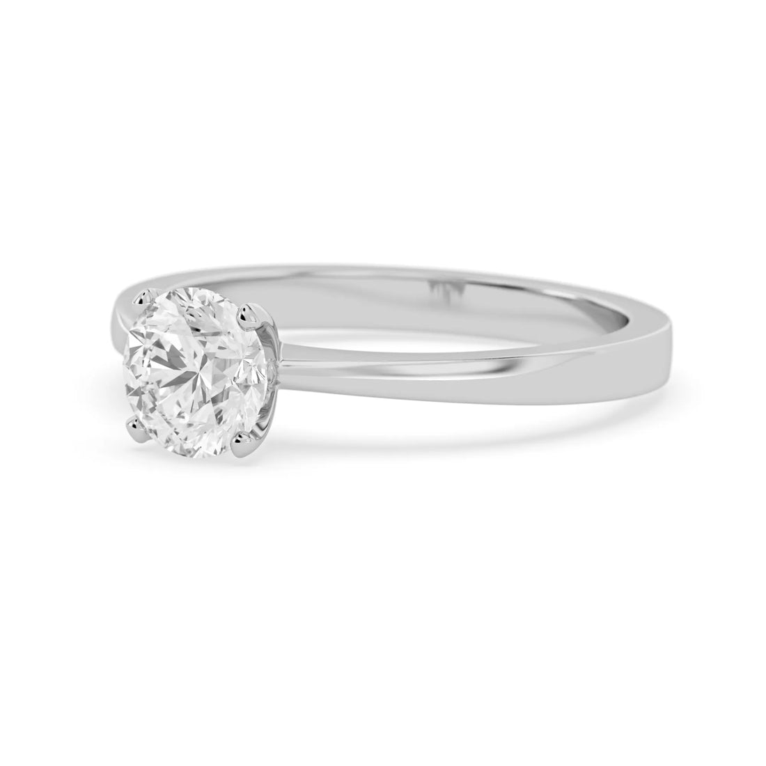 OctaPearl 1 ct Round Cut Lab Grown Diamond Solitaire Engagement Ring