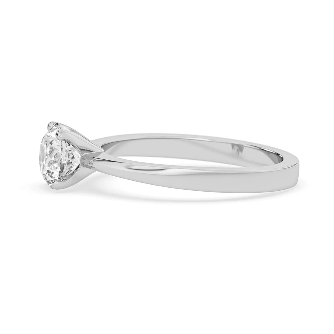 OctaPearl 1 ct Round Cut Lab Grown Diamond Solitaire Engagement Ring