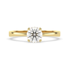OctaPearl 1 ct Round Cut Lab Grown Diamond Solitaire Engagement Ring
