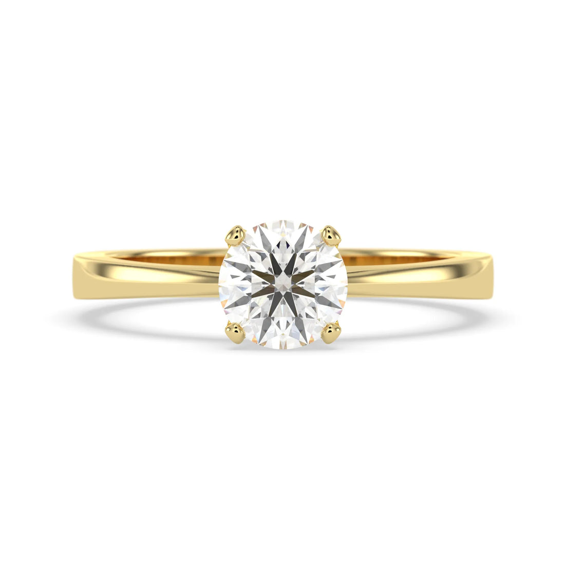 OctaPearl 1 ct Round Cut Lab Grown Diamond Solitaire Engagement Ring