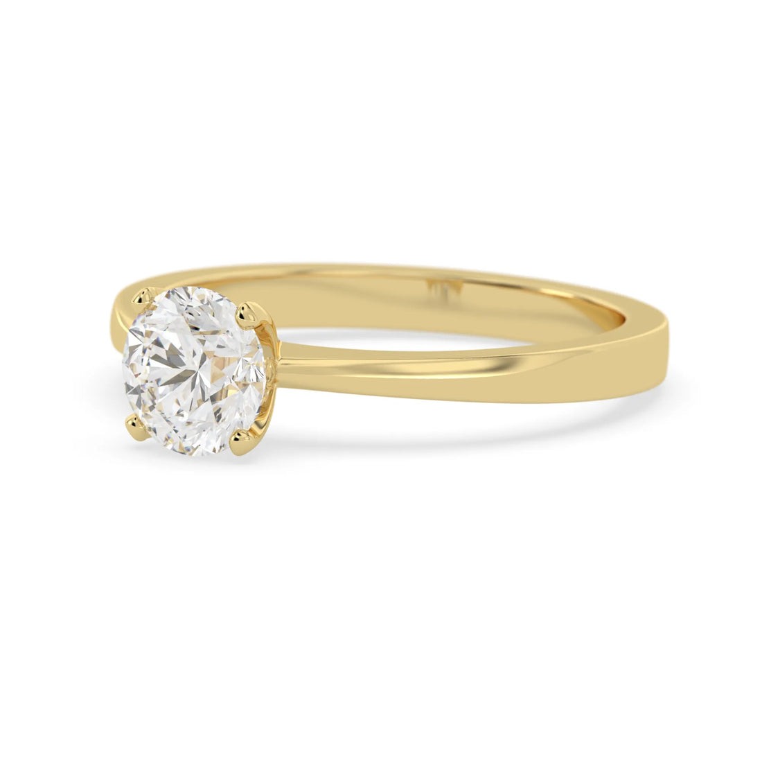 OctaPearl 1 ct Round Cut Lab Grown Diamond Solitaire Engagement Ring