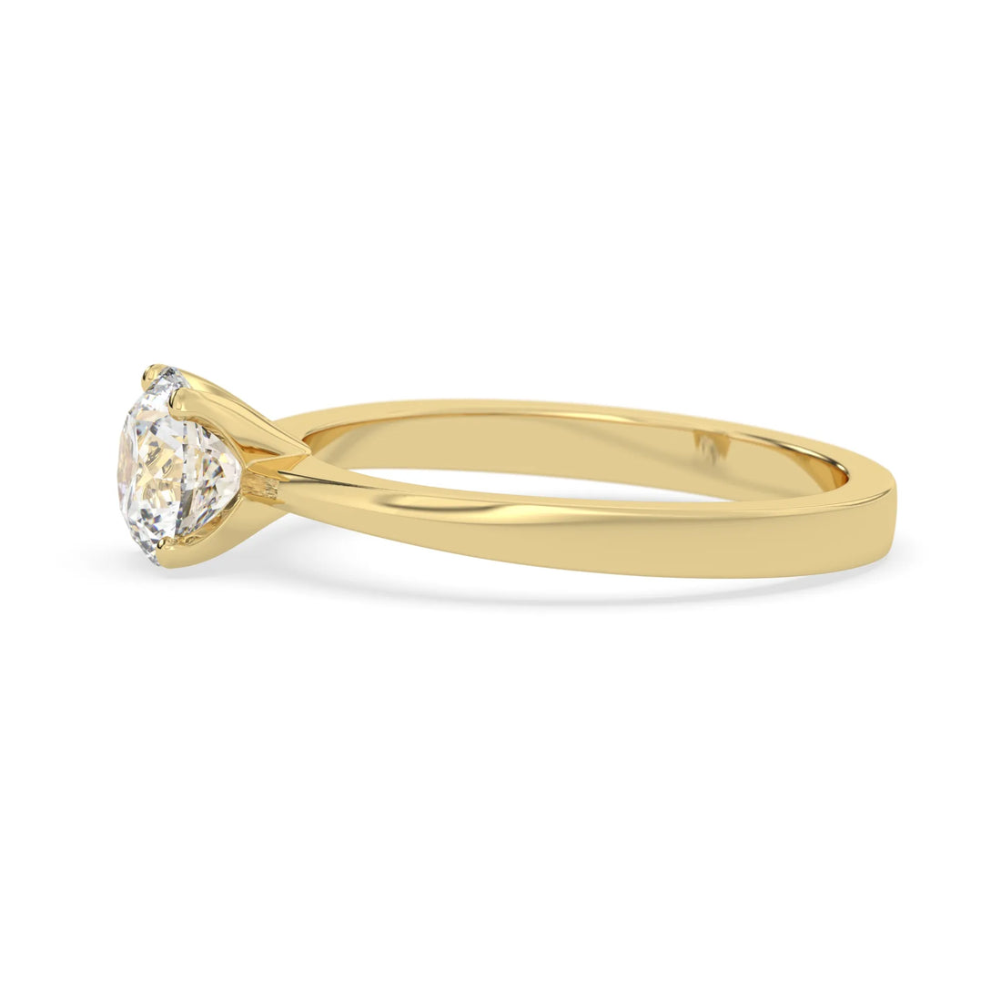 OctaPearl 1 ct Round Cut Lab Grown Diamond Solitaire Engagement Ring