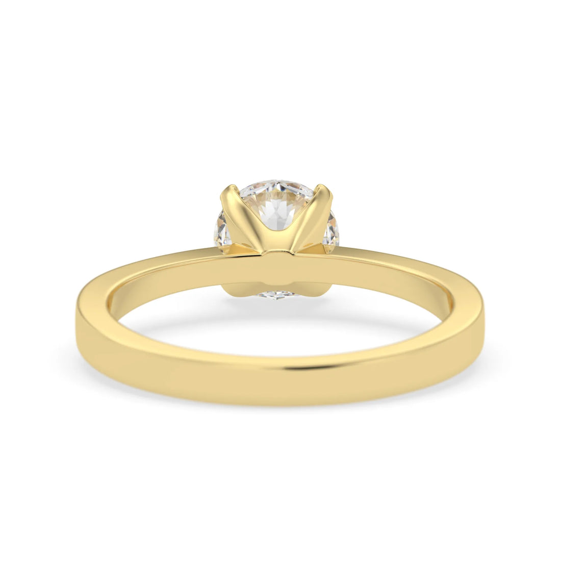 OctaPearl 1 ct Round Cut Lab Grown Diamond Solitaire Engagement Ring