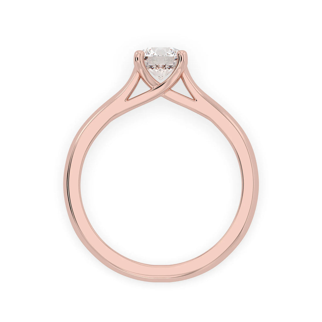 OctaPearl Round Cut Lab Grown Diamond Solitaire Engagement Ring