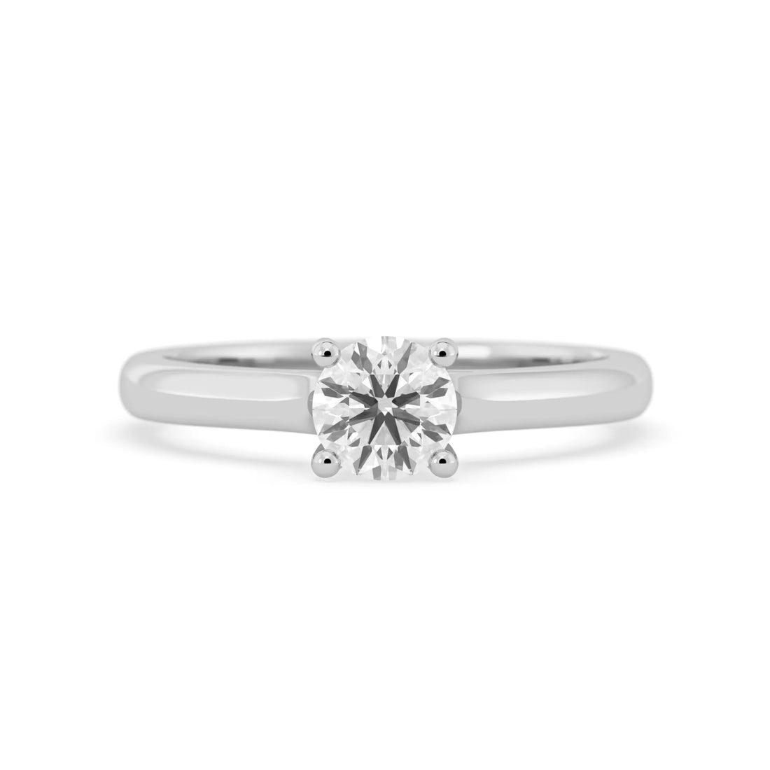 OctaPearl Round Cut Lab Grown Diamond Solitaire Engagement Ring