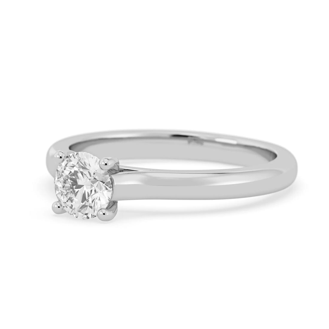 OctaPearl Round Cut Lab Grown Diamond Solitaire Engagement Ring