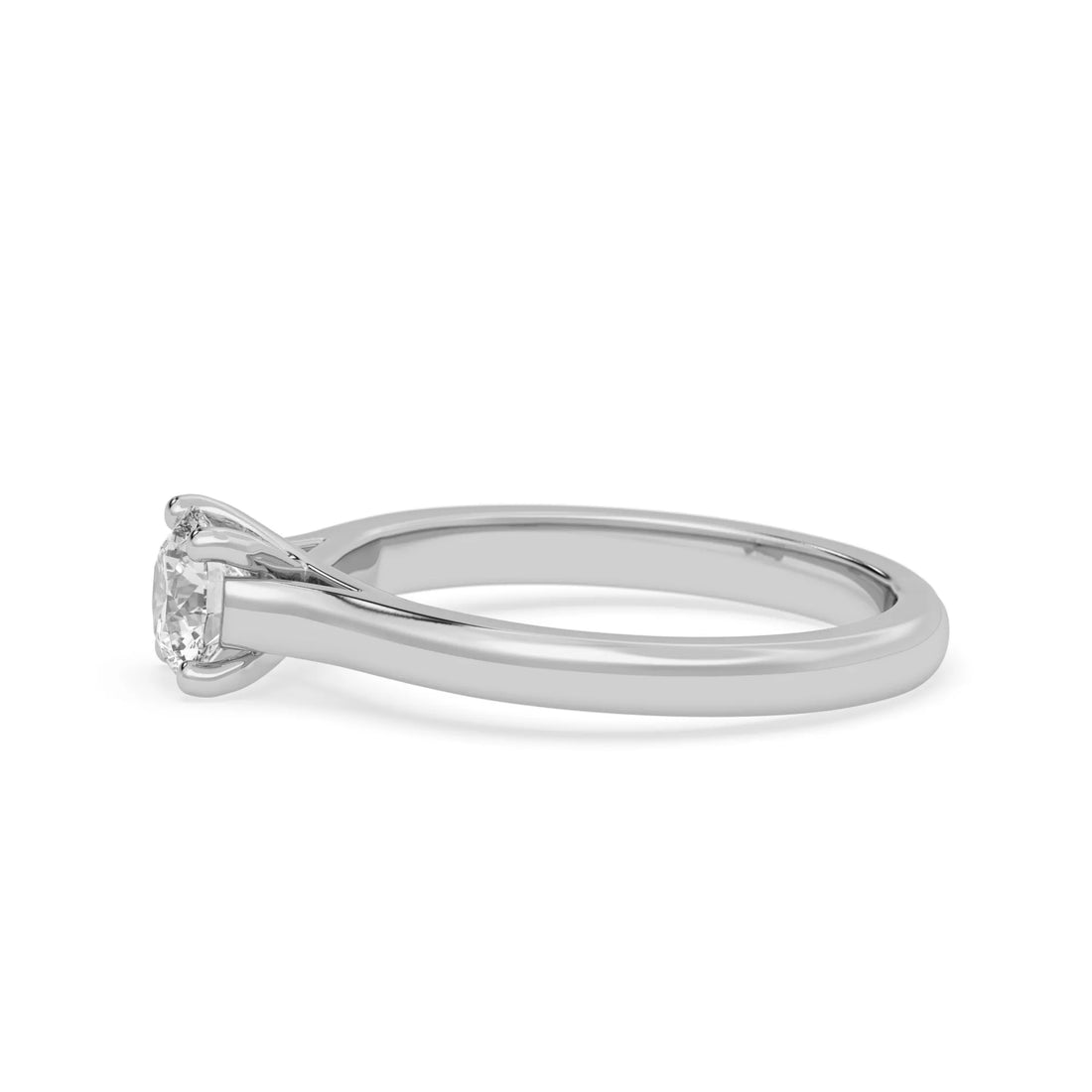 OctaPearl Round Cut Lab Grown Diamond Solitaire Engagement Ring