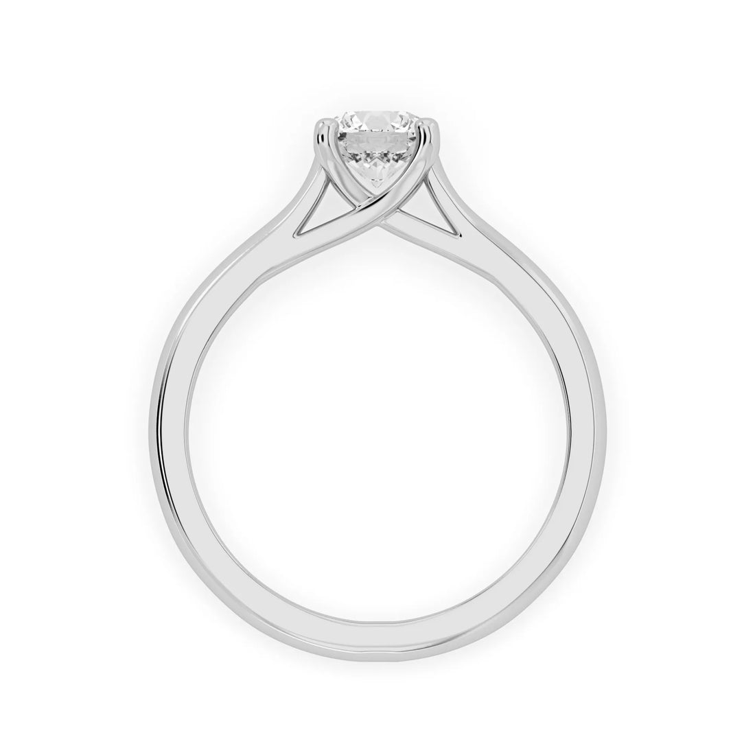 OctaPearl Round Cut Lab Grown Diamond Solitaire Engagement Ring