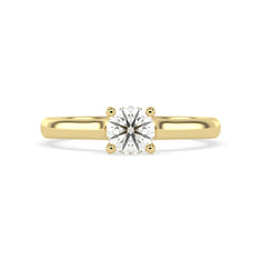 OctaPearl Round Cut Lab Grown Diamond Solitaire Engagement Ring