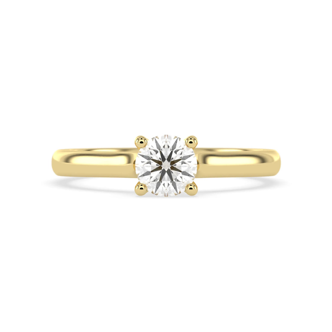 OctaPearl Round Cut Lab Grown Diamond Solitaire Engagement Ring