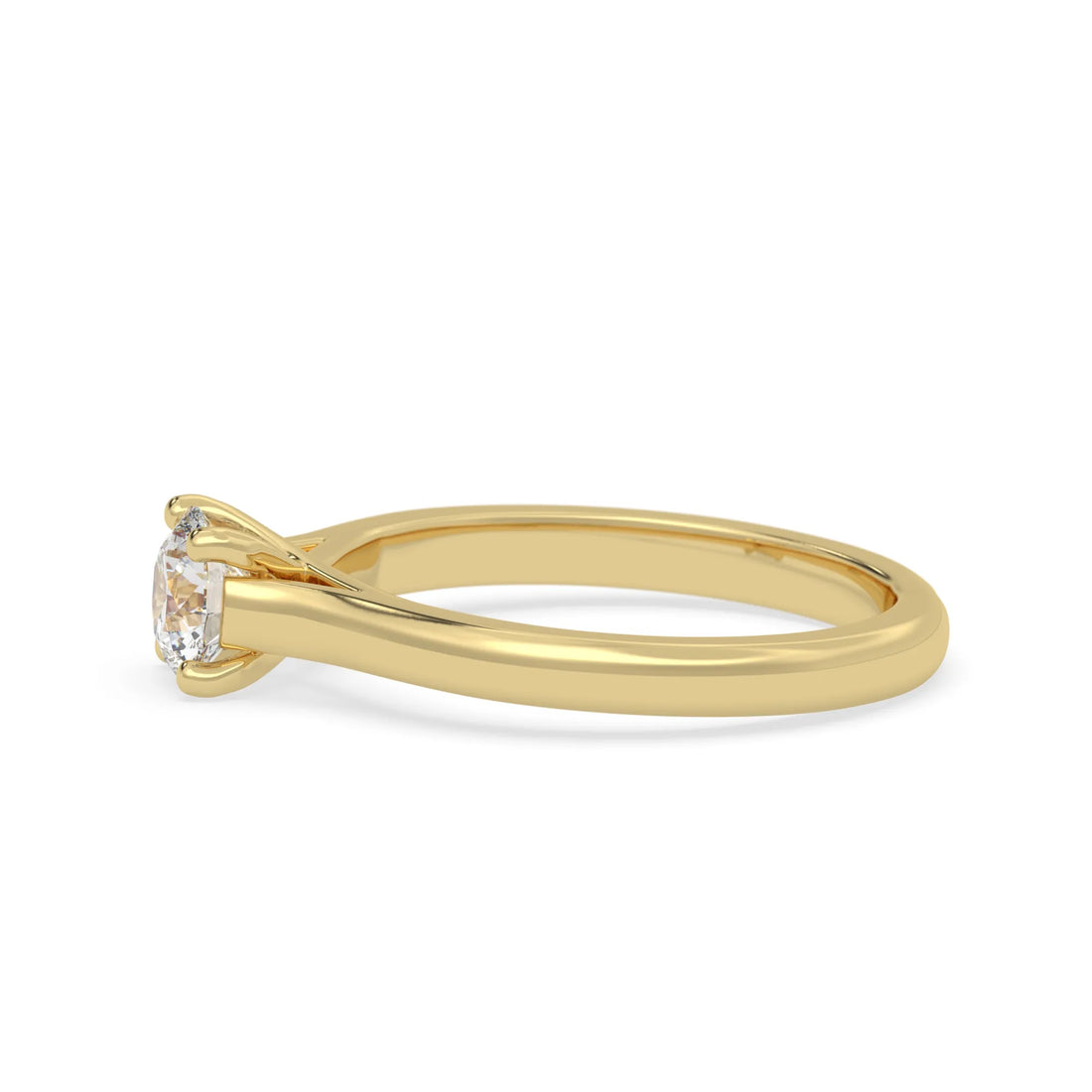 OctaPearl Round Cut Lab Grown Diamond Solitaire Engagement Ring