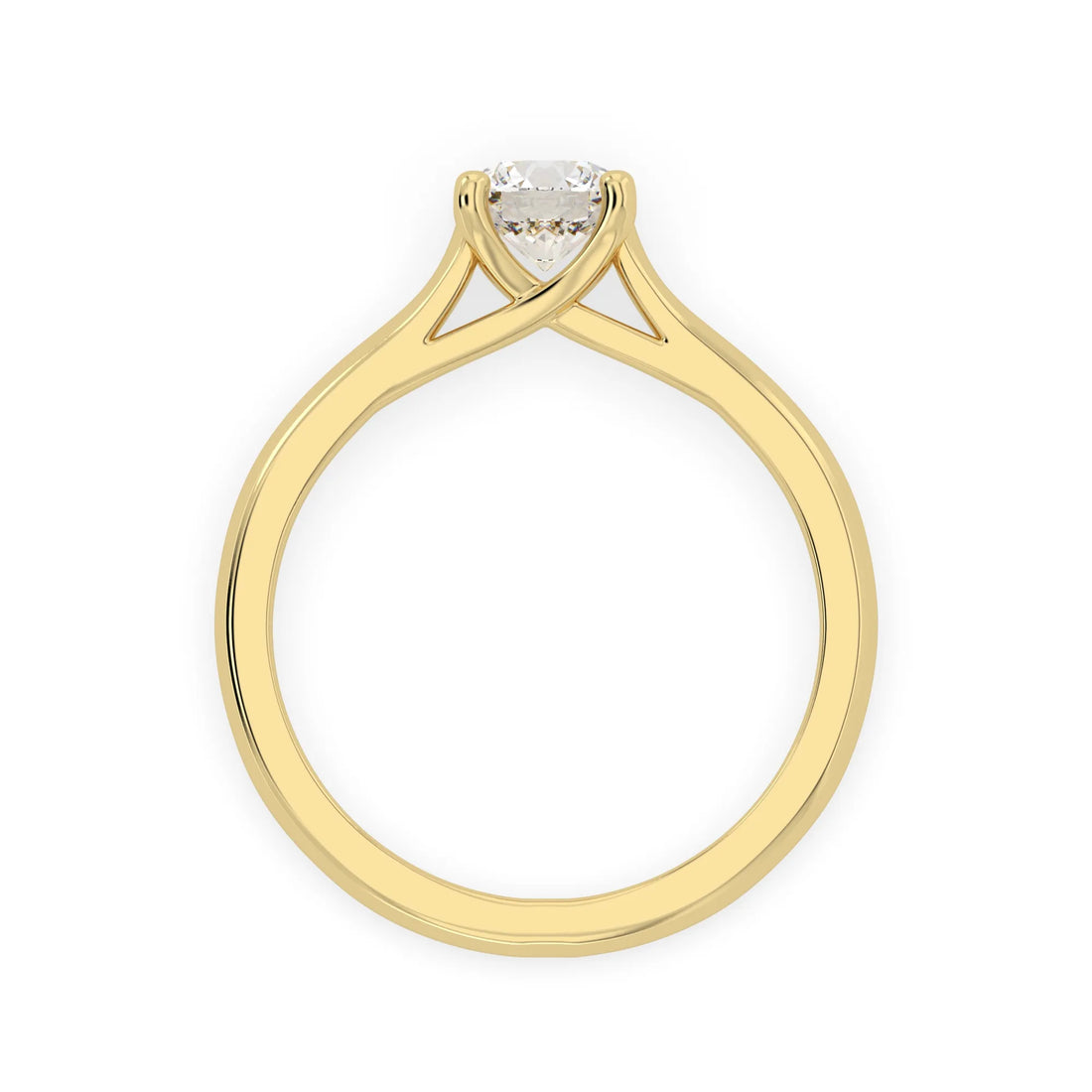 OctaPearl Round Cut Lab Grown Diamond Solitaire Engagement Ring