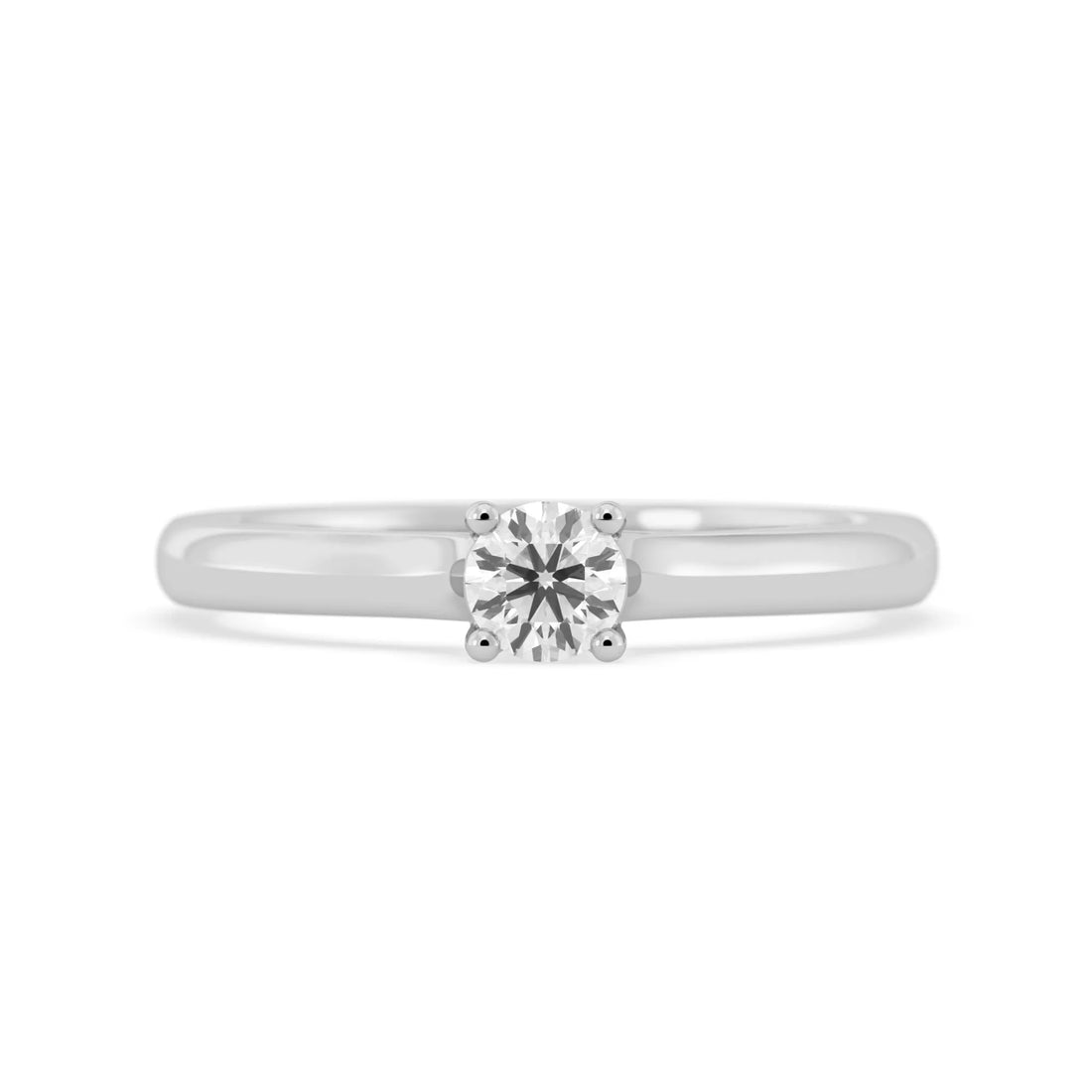 OctaPearl Round Cut Lab Grown Diamond Minimalist Solitaire Engagement Ring