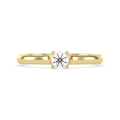OctaPearl Round Cut Lab Grown Diamond Minimalist Solitaire Engagement Ring