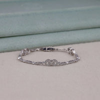 Round Moissanite Delicate Pave Tennis Bracelet For Women | OctaPearl