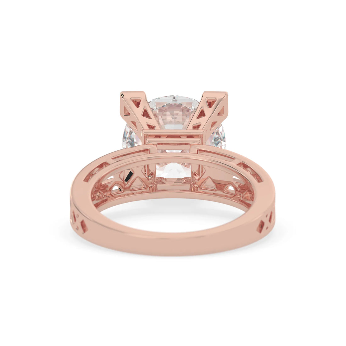 OctaPearl 4 ct Round Lab Grown Diamond Five Stone Engagement Ring