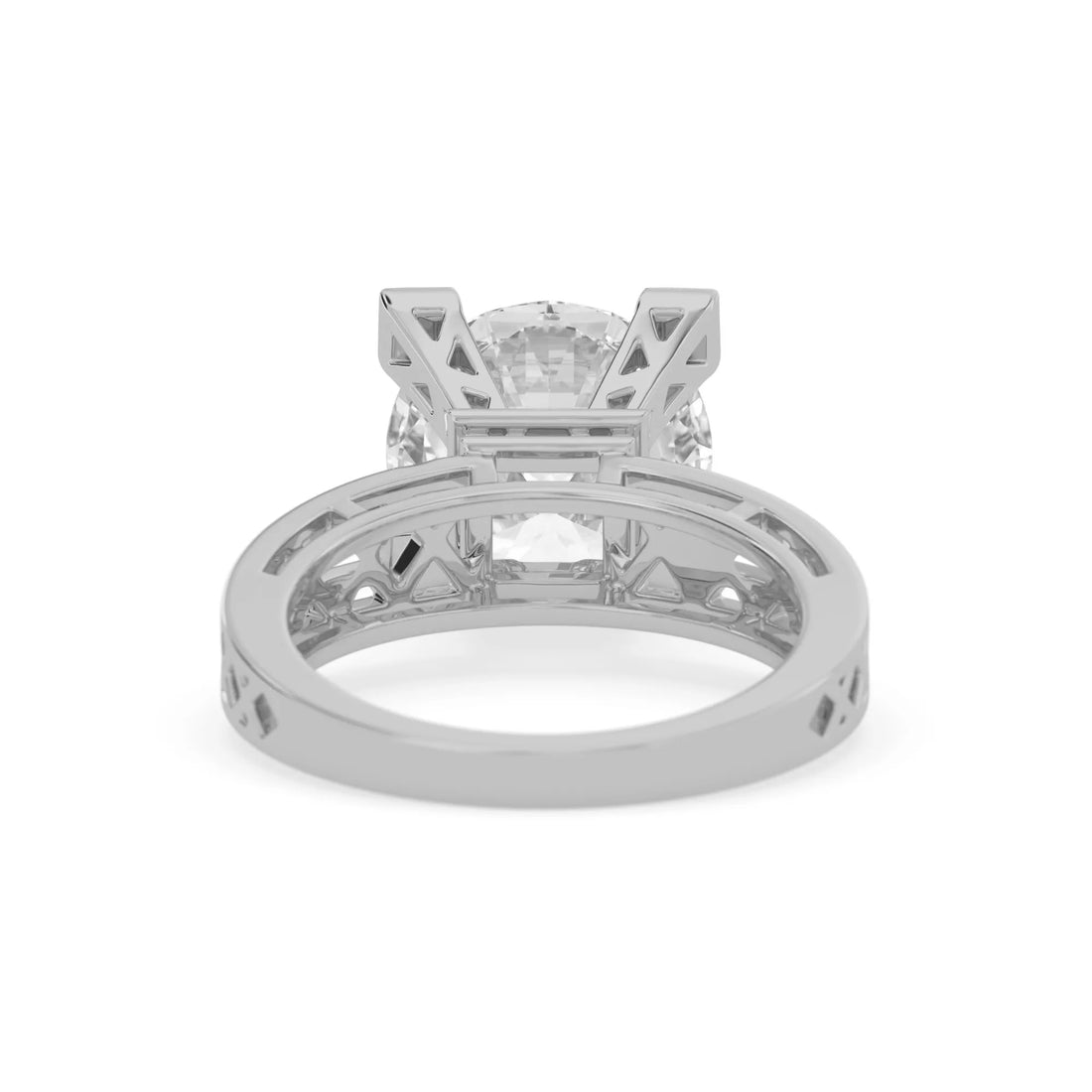 OctaPearl 4 ct Round Lab Grown Diamond Five Stone Engagement Ring