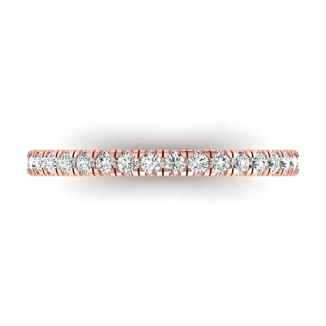 OctaPearl Classic Minimalist Lab Grown Diamond Stackable Half Eternity Band