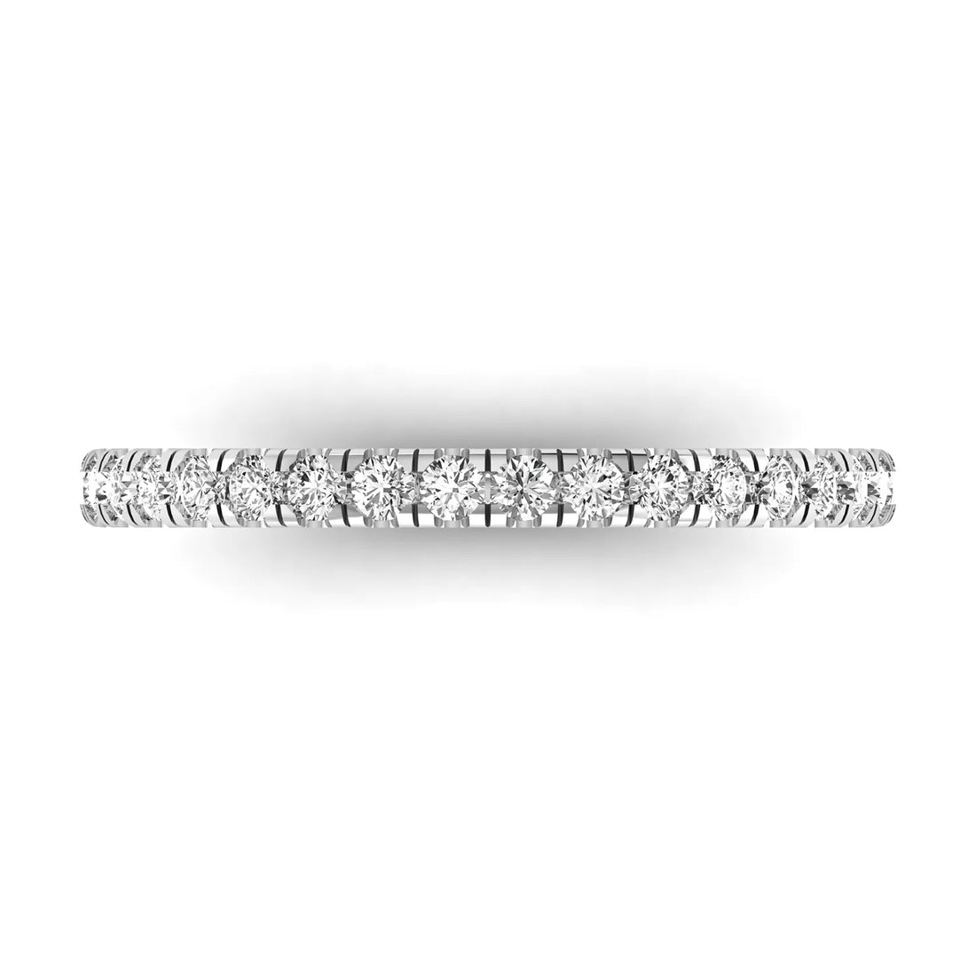 OctaPearl Classic Minimalist Lab Grown Diamond Stackable Half Eternity Band