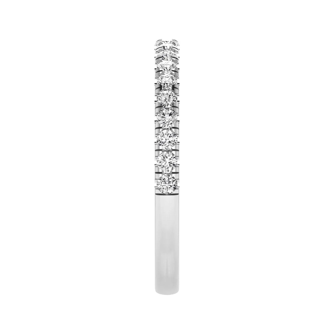 OctaPearl Classic Minimalist Lab Grown Diamond Stackable Half Eternity Band