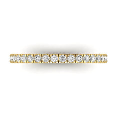 OctaPearl Classic Minimalist Lab Grown Diamond Stackable Half Eternity Band