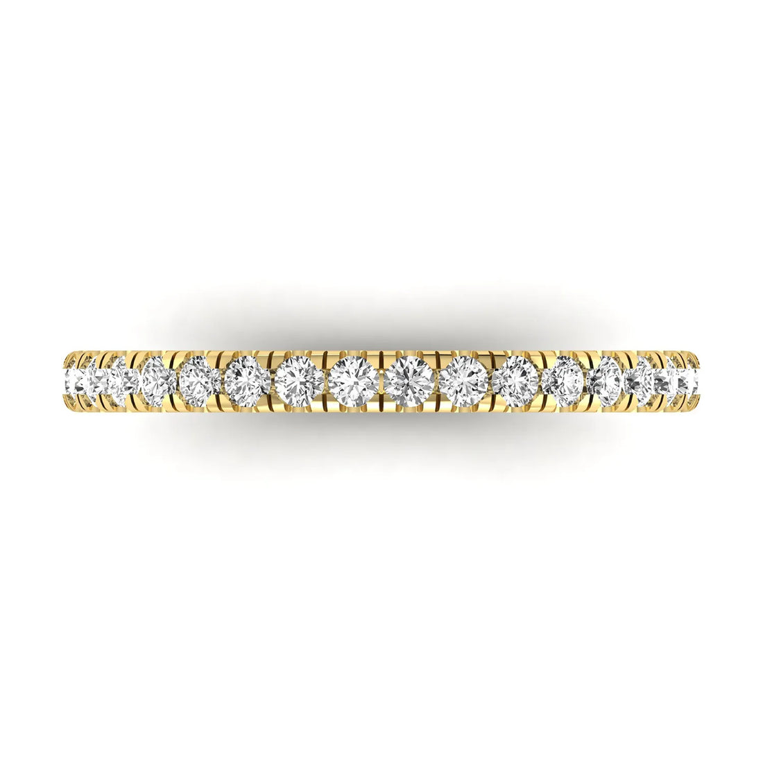 OctaPearl Classic Minimalist Lab Grown Diamond Stackable Half Eternity Band