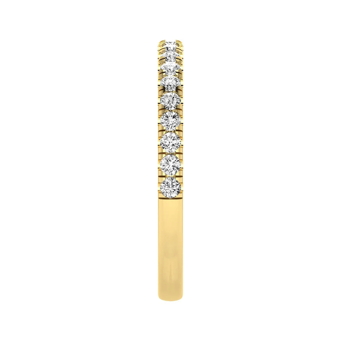 OctaPearl Classic Minimalist Lab Grown Diamond Stackable Half Eternity Band