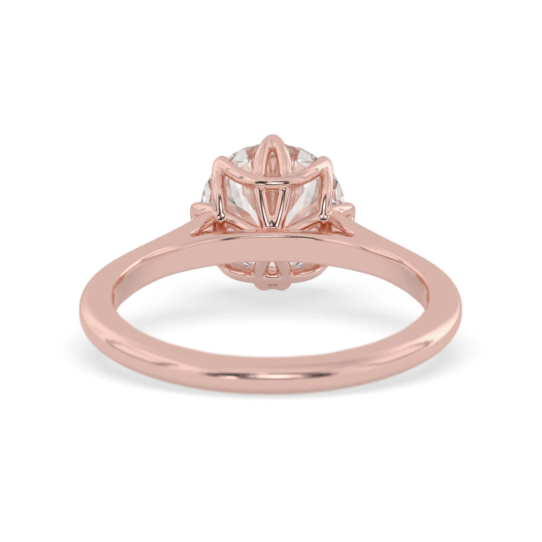 OctaPearl 2 ct Round Cut Lab Grown Diamond Solitaire Engagement Ring