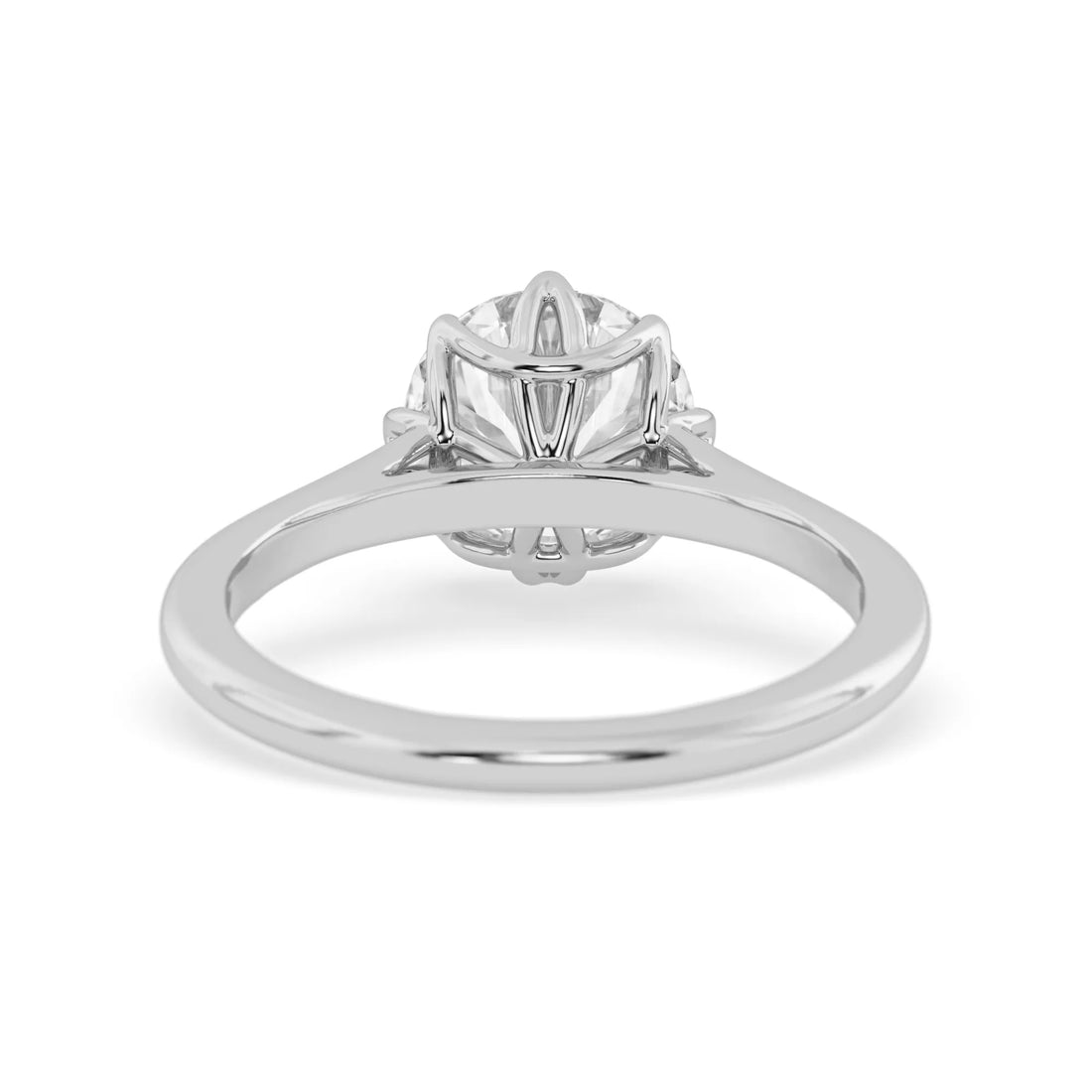 OctaPearl 2 ct Round Cut Lab Grown Diamond Solitaire Engagement Ring