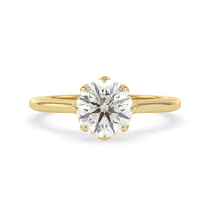 OctaPearl 2 ct Round Cut Lab Grown Diamond Solitaire Engagement Ring