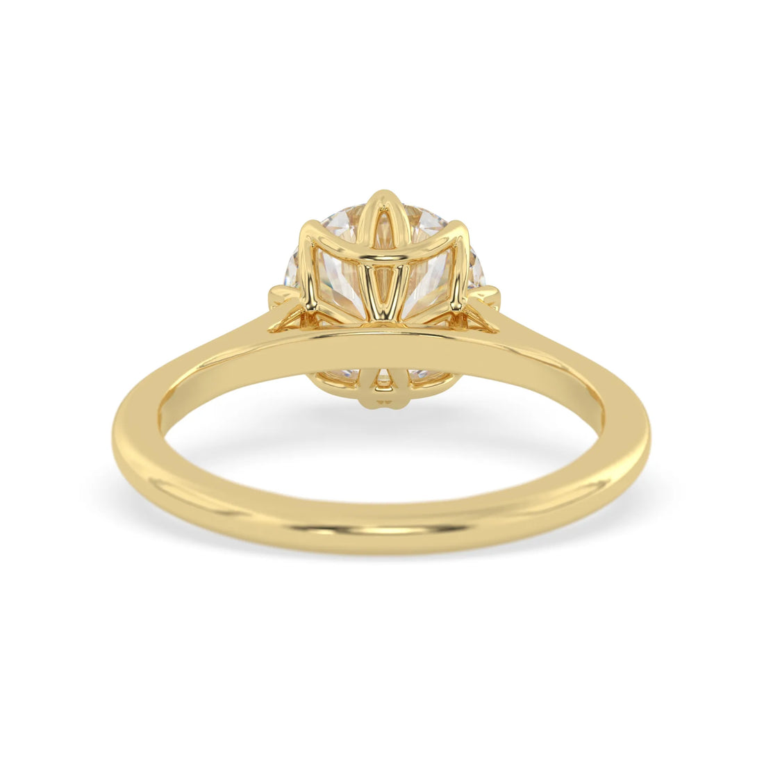 OctaPearl 2 ct Round Cut Lab Grown Diamond Solitaire Engagement Ring