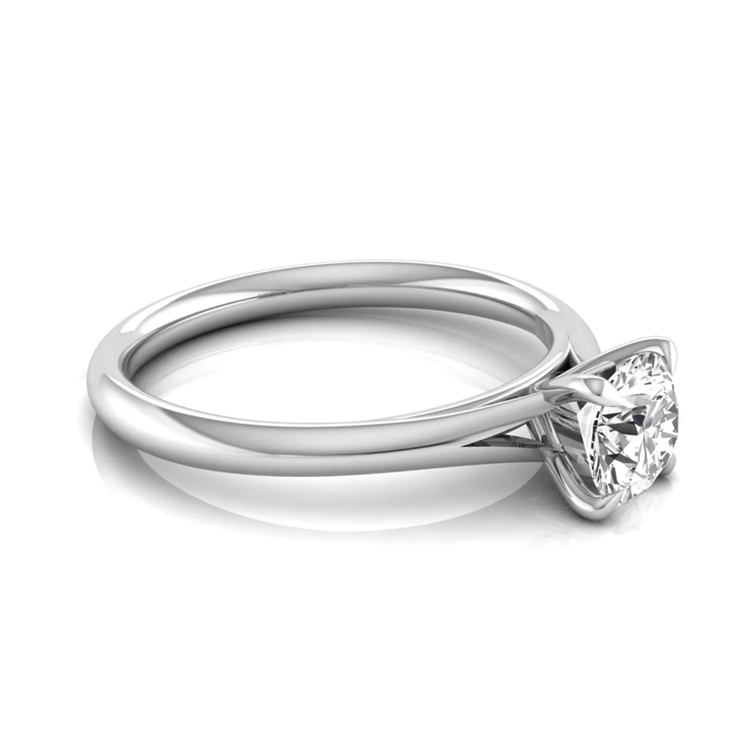 OctaPearl Round Prong Set Lab Grown Diamond Solitaire Engagement Ring