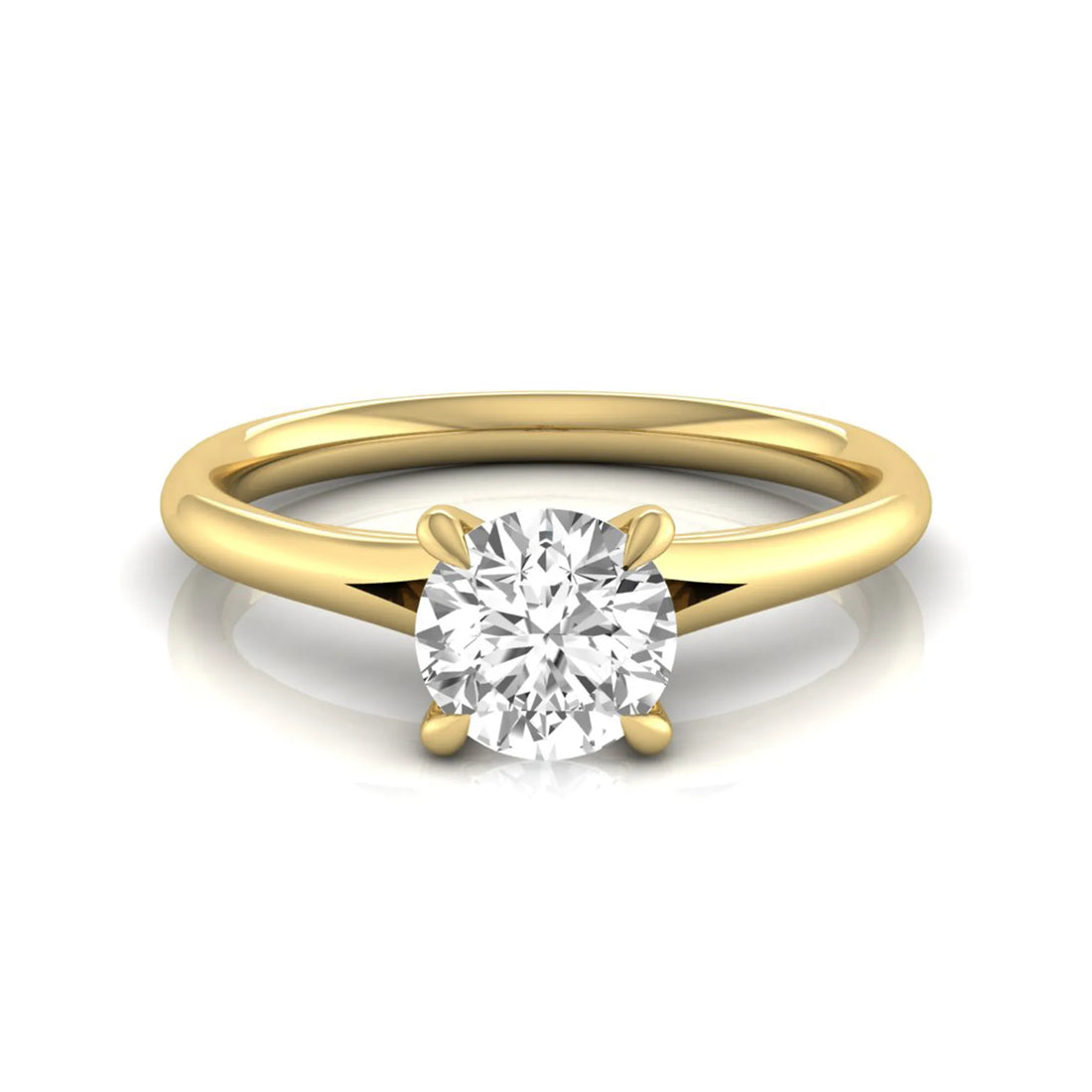 OctaPearl Round Prong Set Lab Grown Diamond Solitaire Engagement Ring