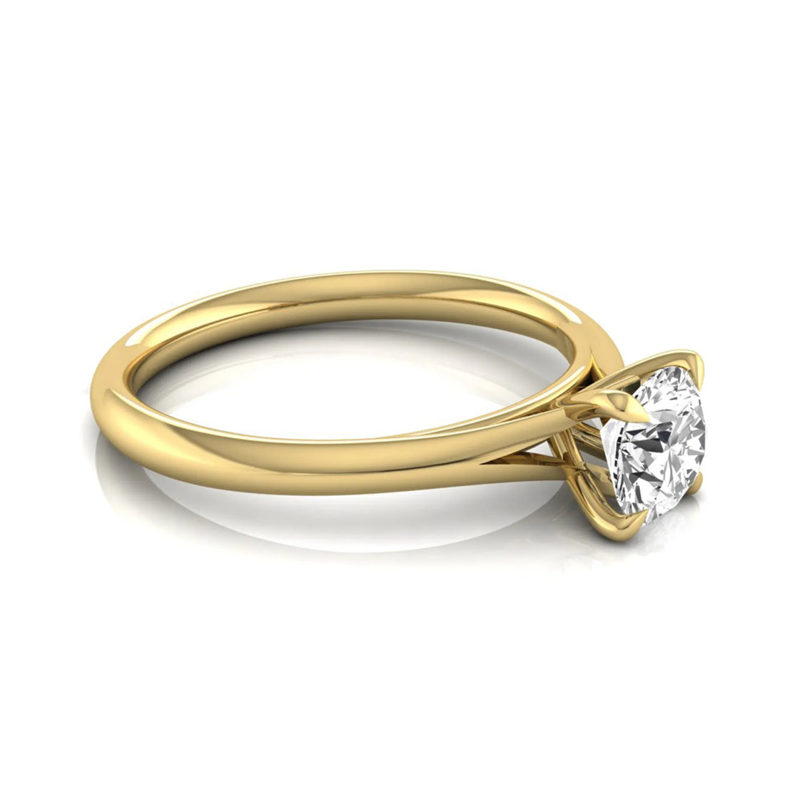 OctaPearl Round Prong Set Lab Grown Diamond Solitaire Engagement Ring