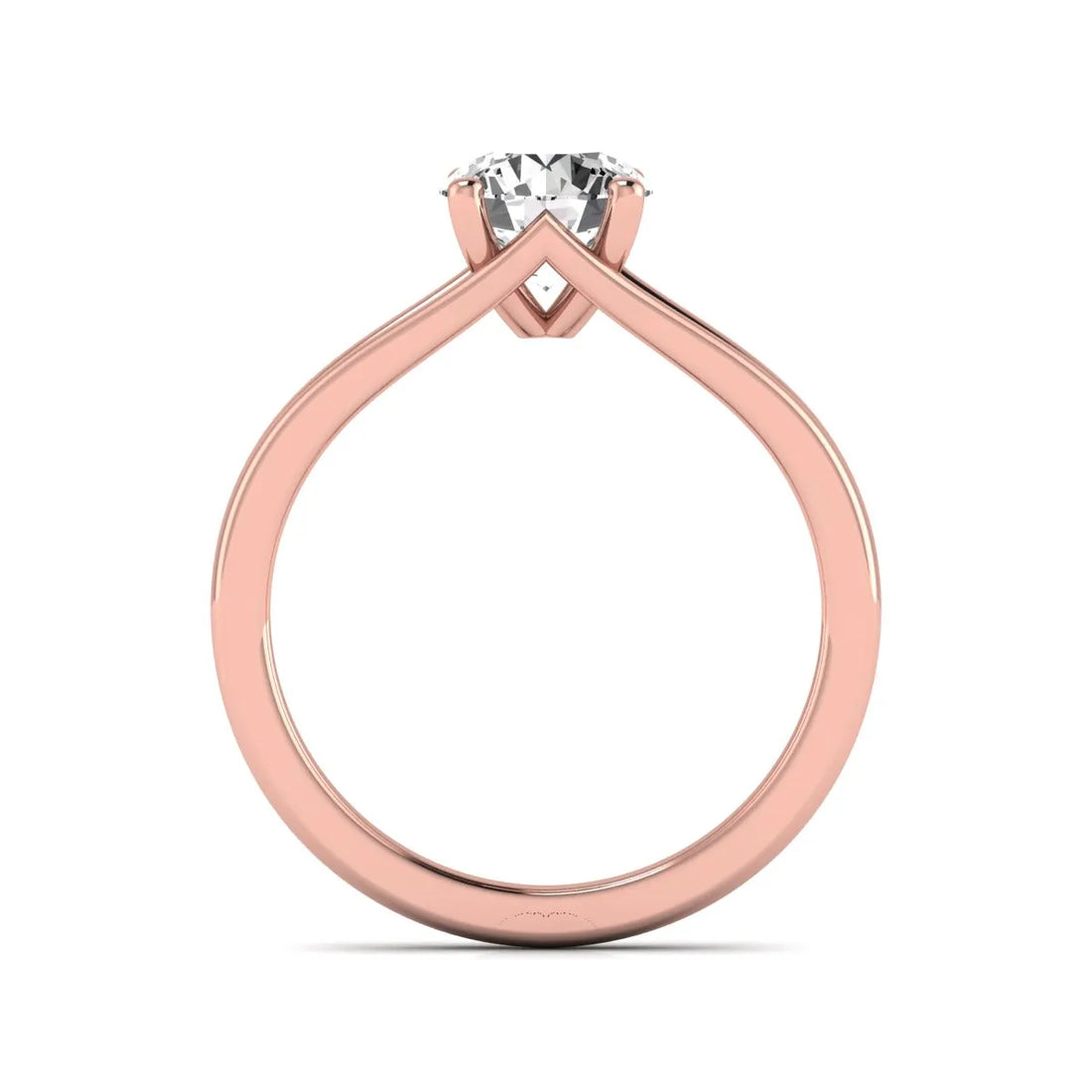 OctaPearl 1.5 ct Round Prong Set Lab Grown Diamond Solitaire Split Shank Engagement Ring