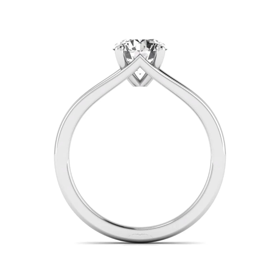 OctaPearl 1.5 ct Round Prong Set Lab Grown Diamond Solitaire Split Shank Engagement Ring
