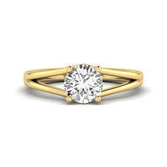 OctaPearl 1.5 ct Round Prong Set Lab Grown Diamond Solitaire Split Shank Engagement Ring