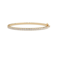 OctaPearl Round Prong Set Lab Grown Diamond Tennis Bangle Bracelet