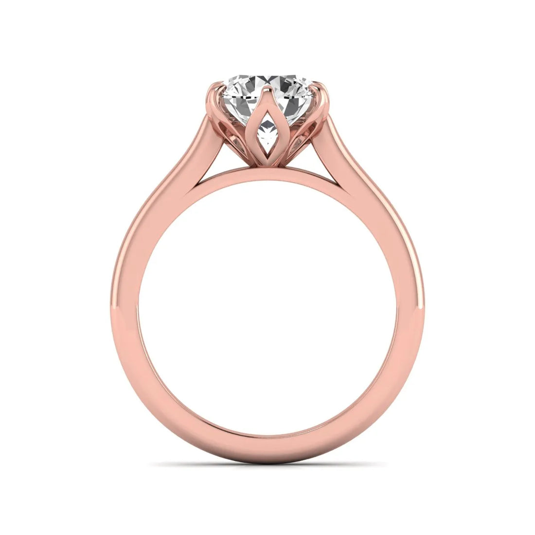 OctaPearl 2 ct Round Cut Lab Grown Diamond Solitaire Engagement Ring