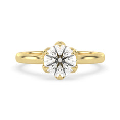 OctaPearl 2 ct Round Cut Lab Grown Diamond Solitaire Engagement Ring