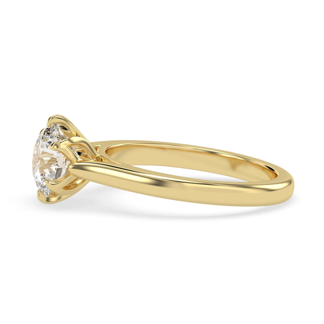 OctaPearl 2 ct Round Cut Lab Grown Diamond Solitaire Engagement Ring