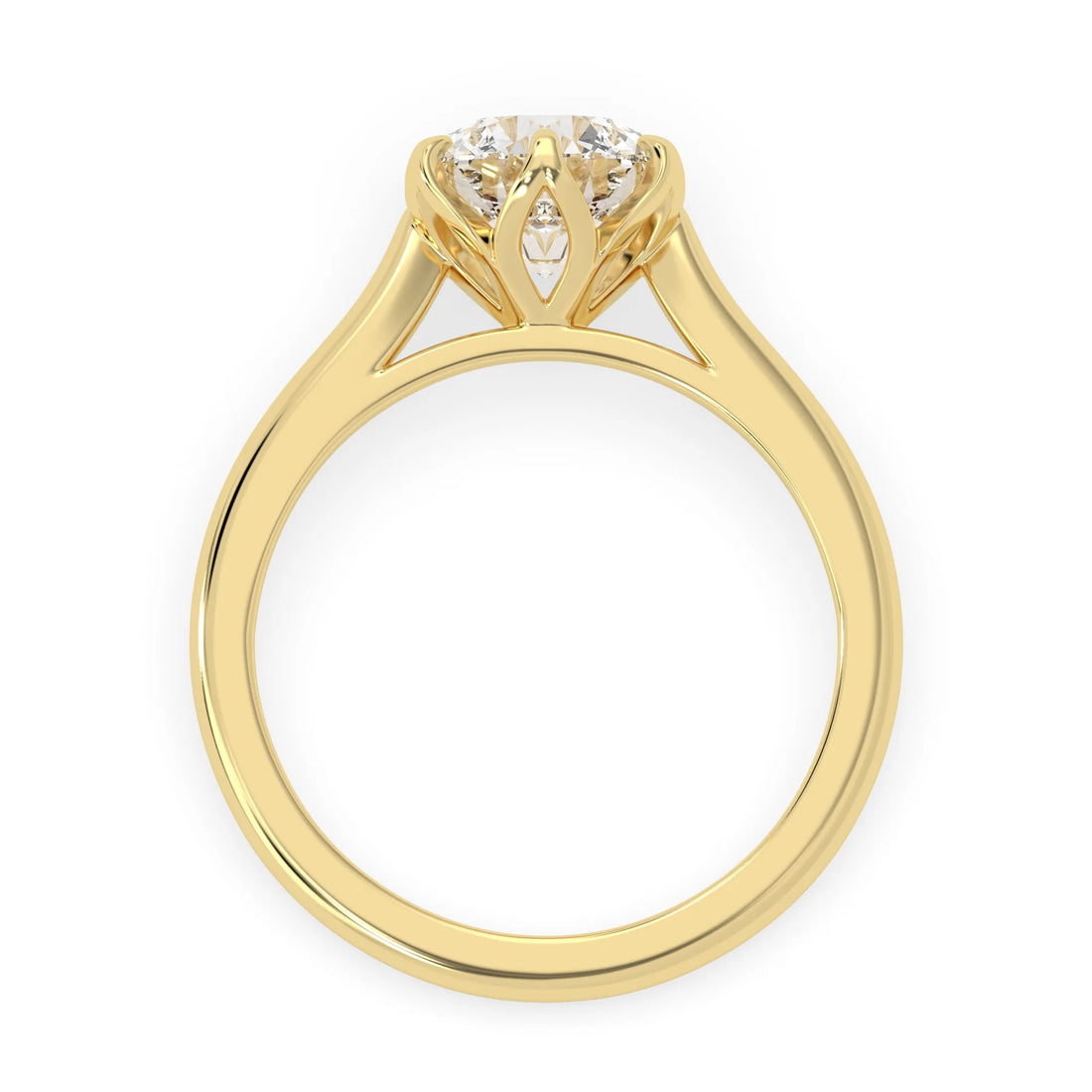 OctaPearl 2 ct Round Cut Lab Grown Diamond Solitaire Engagement Ring