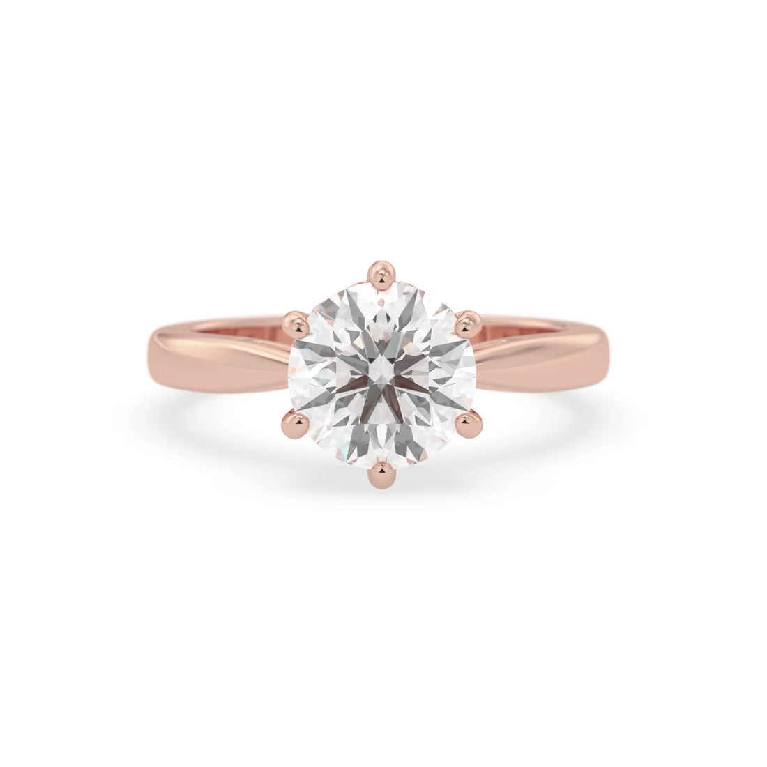 OctaPearl 1.5 ct Round Lab Grown Diamond Solitaire Engagement Ring