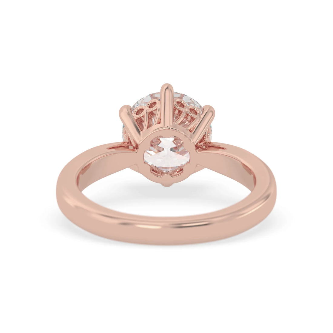 OctaPearl 1.5 ct Round Lab Grown Diamond Solitaire Engagement Ring