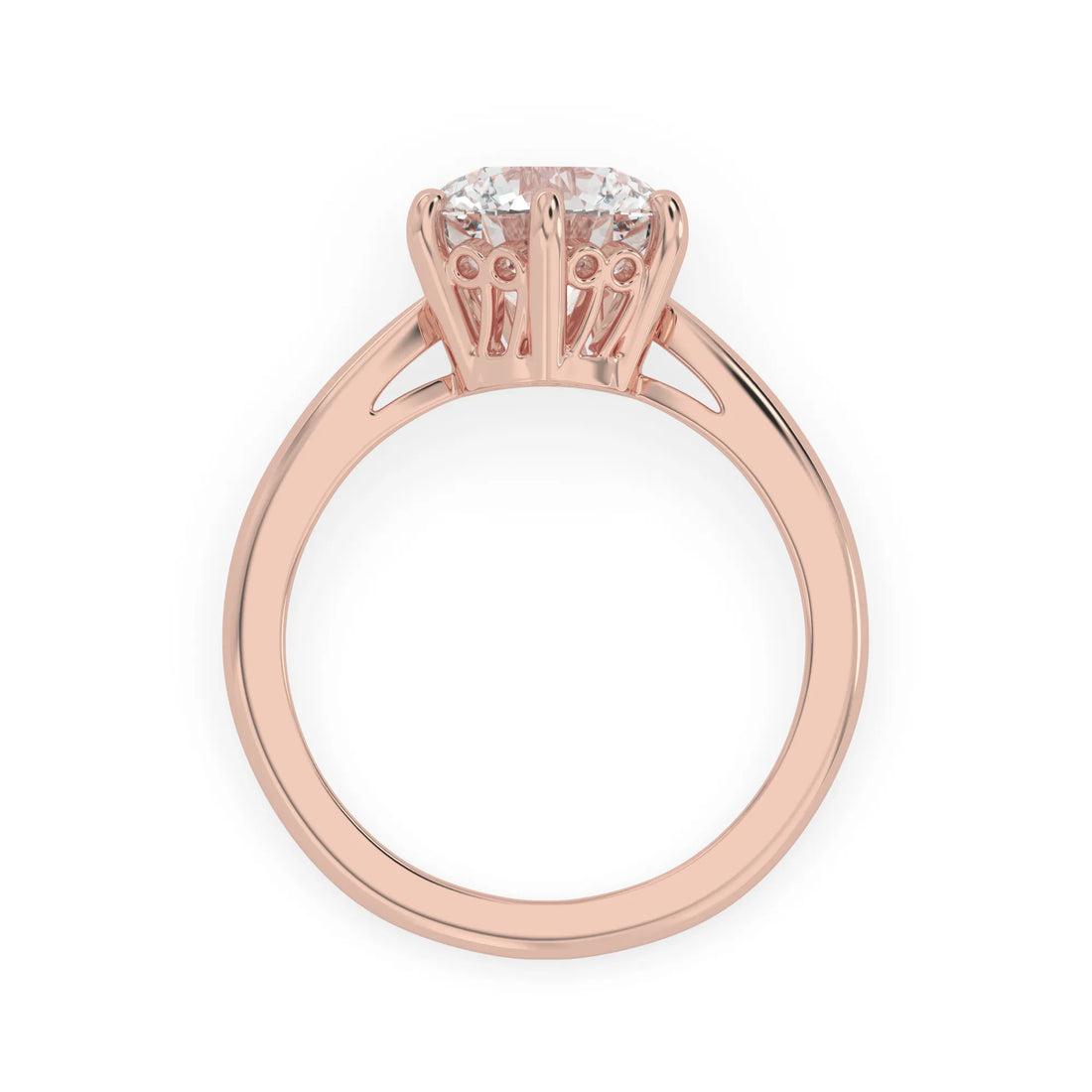 OctaPearl 1.5 ct Round Lab Grown Diamond Solitaire Engagement Ring