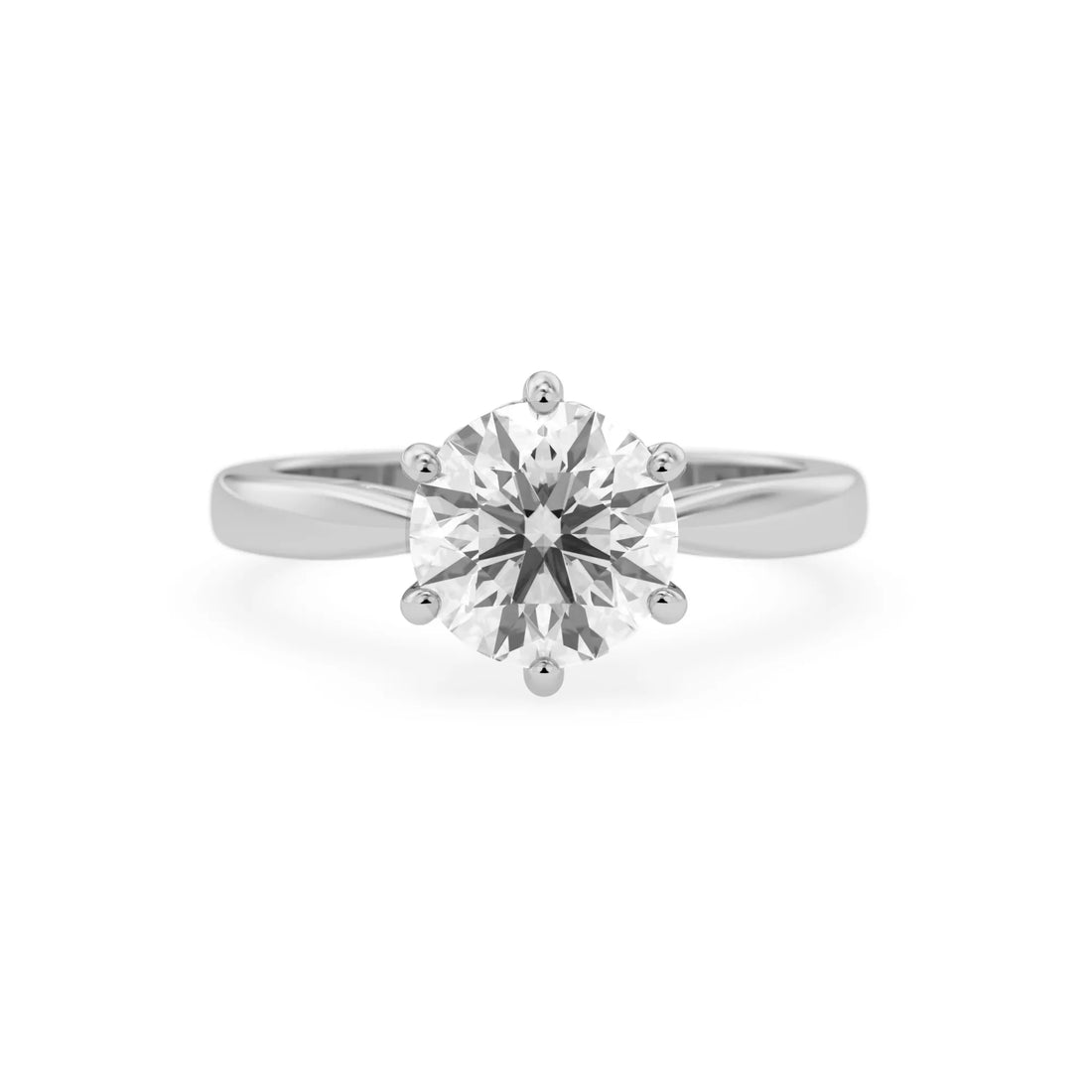 OctaPearl 1.5 ct Round Lab Grown Diamond Solitaire Engagement Ring