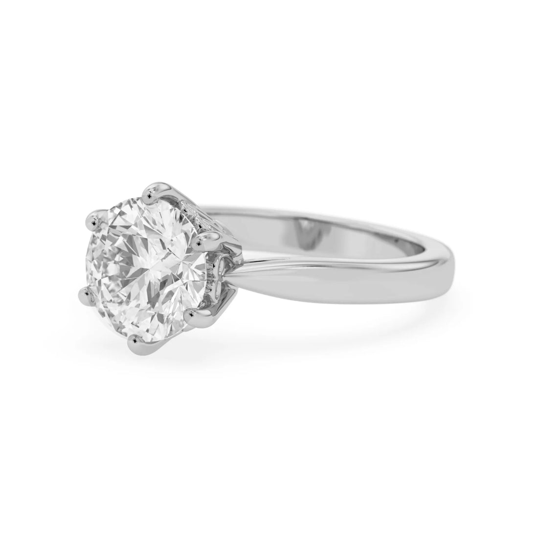 OctaPearl 1.5 ct Round Lab Grown Diamond Solitaire Engagement Ring