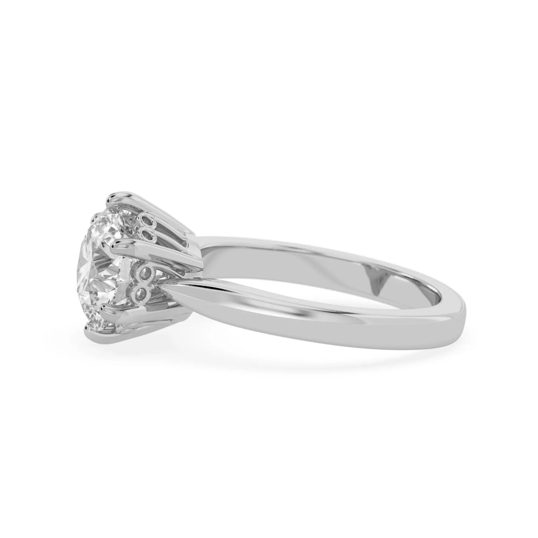 OctaPearl 1.5 ct Round Lab Grown Diamond Solitaire Engagement Ring